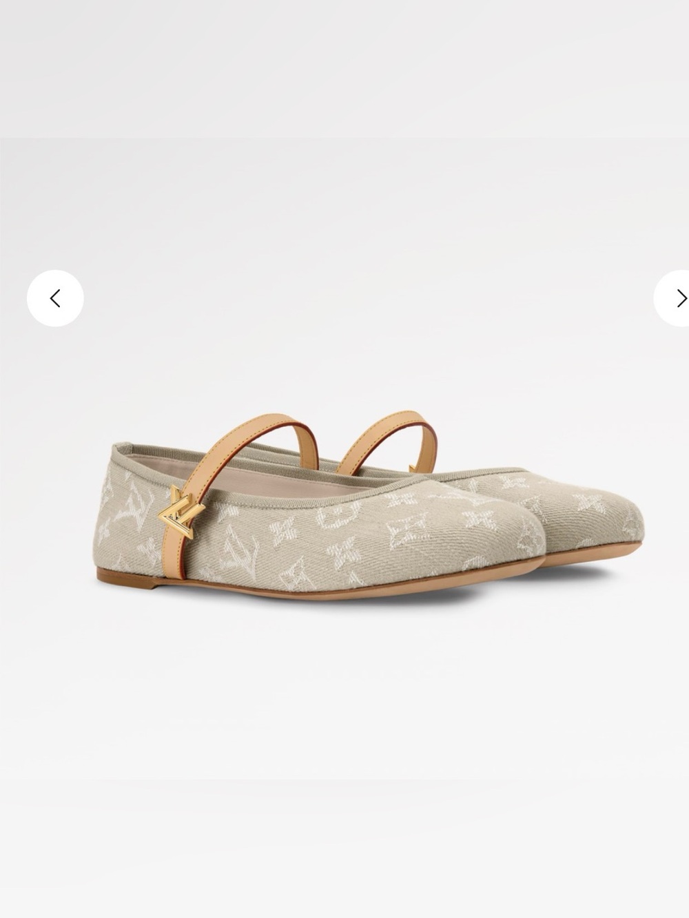 Louis Vuitton Beige Romy Flat Ballerina 41
